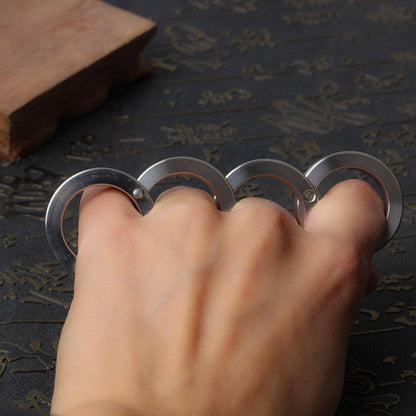 Four Finger Stainless Steel Foldable Knuckle Dusters