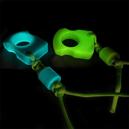 Single Hole PA Plastic Fluorescent Outdoor Portable EDC Knuckle Dusters