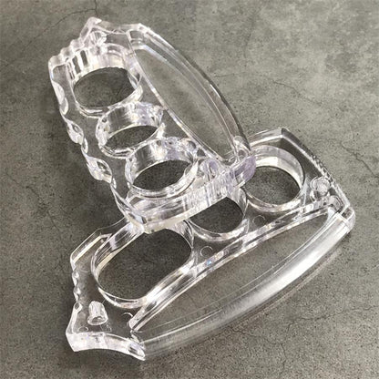Plastic Transparent Knuckle Dusters Outdoor Edc Big Hole Tool