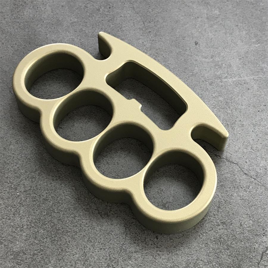 Classic Aluminum Lightweight Knuckle Dusters Built-in Bottle Opening Slot Design EDC Tool