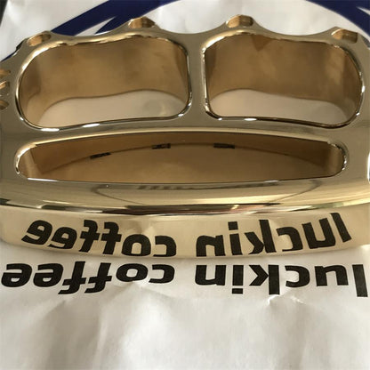 Thickened Solid Brass Knuckle Dusters Outdoor EDC Tool