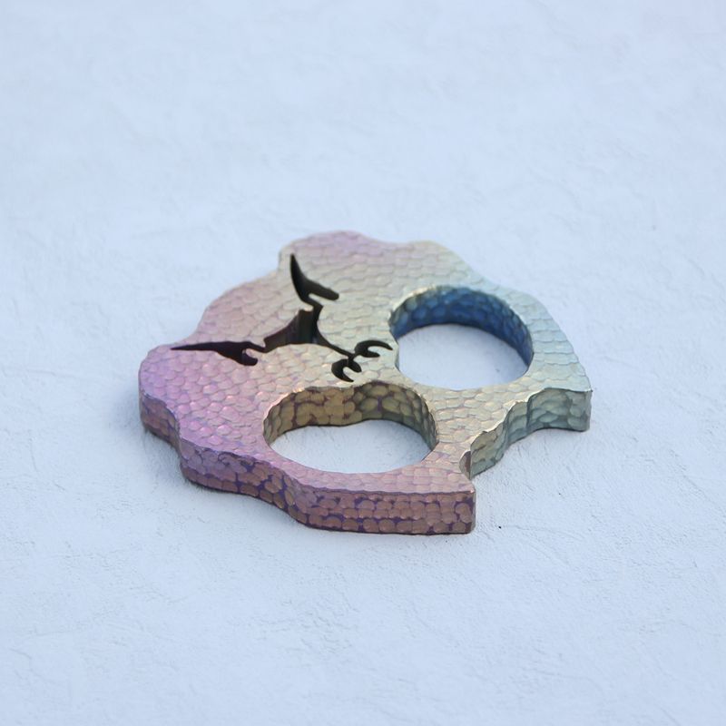 Dog Head Titanium Knuckle Dusters EDC Outdoor Tool