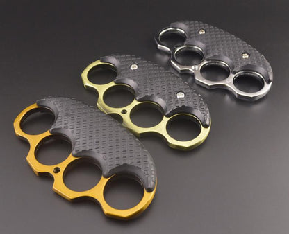 Black Covered Outdoor EDC Portable Knuckle Dusters
