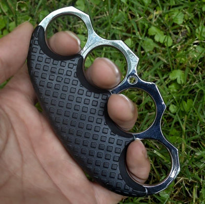 Black Covered Outdoor EDC Portable Knuckle Dusters