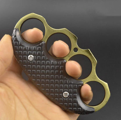 Black Covered Outdoor EDC Portable Knuckle Dusters