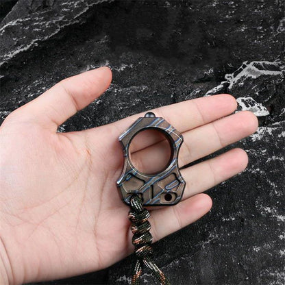 Handmade Titanium Knuckle Dusters Portable Single Hole EDC Outdoor Keychain
