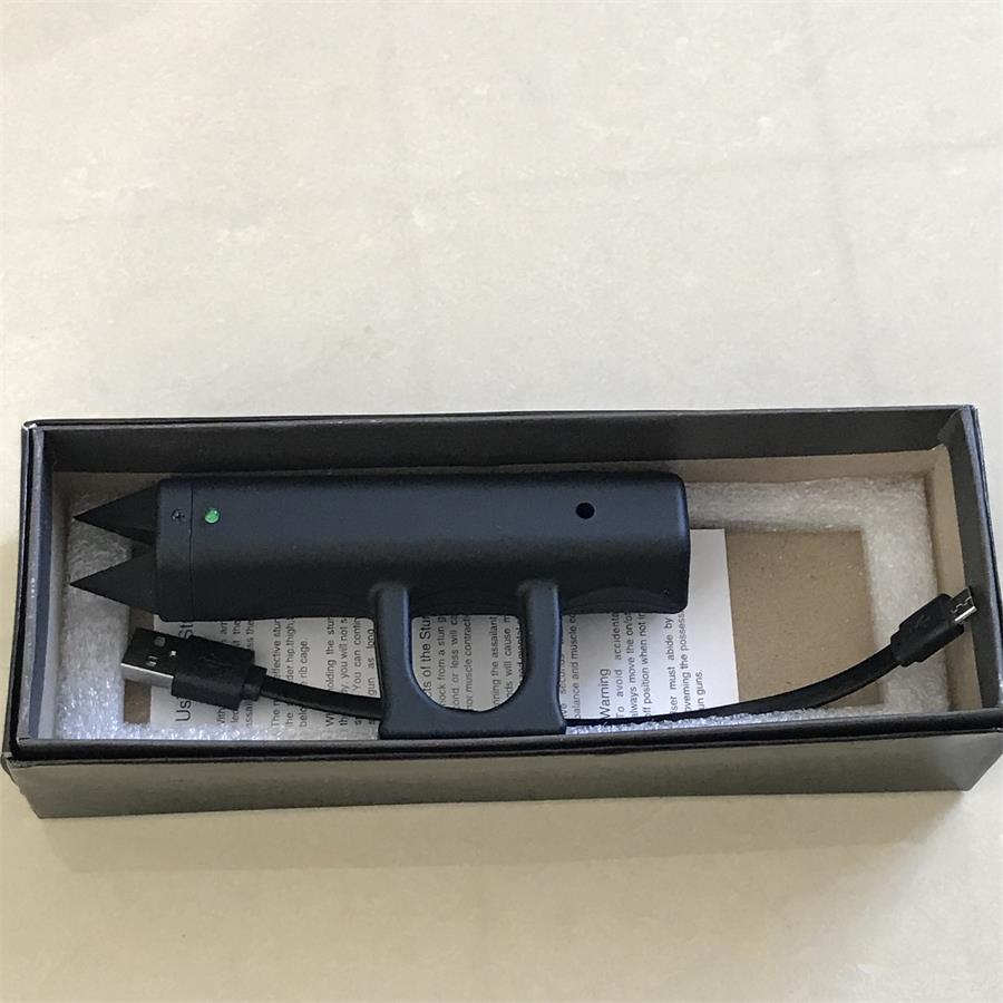 Single Hole Black Outdoor Portable EDC Stun Gun
