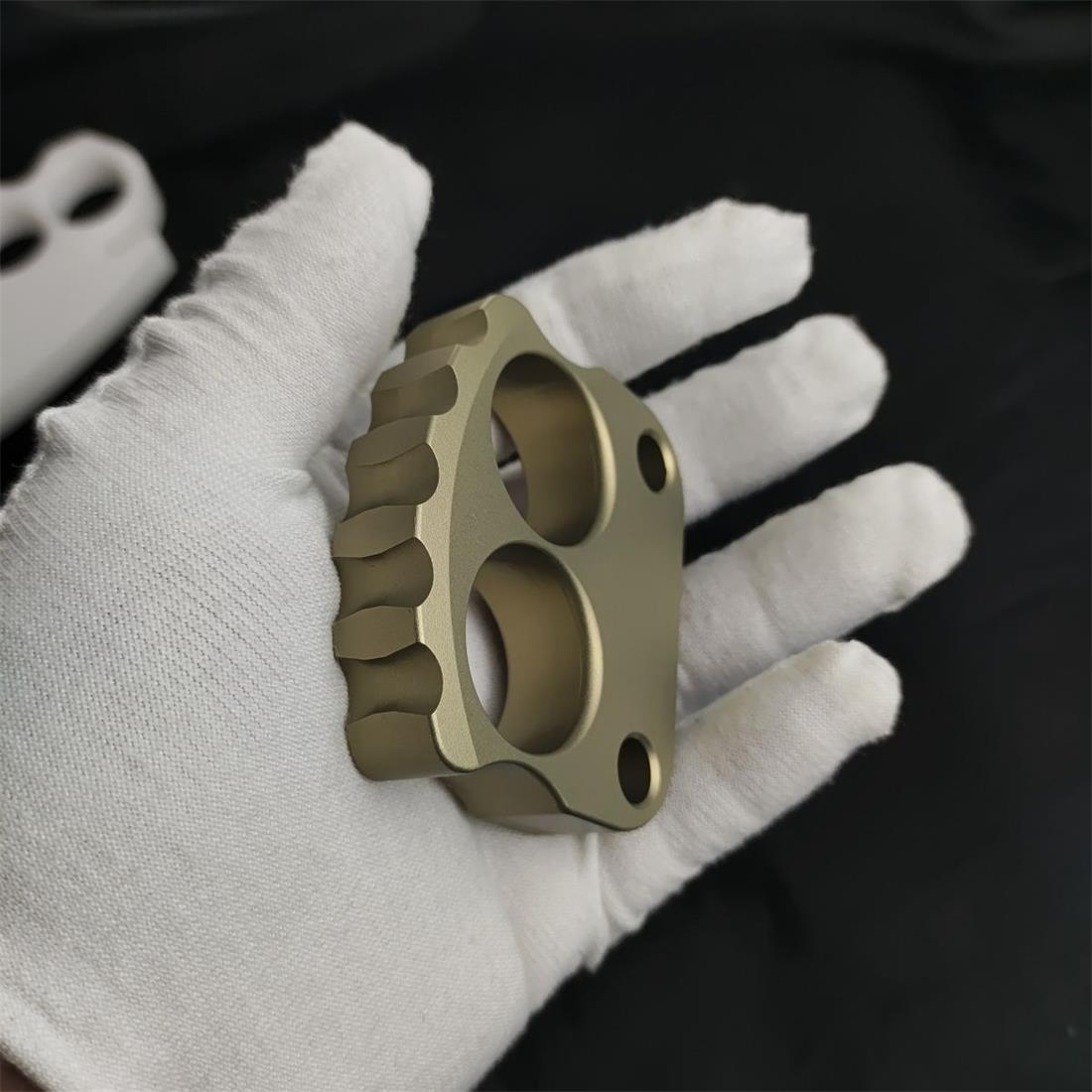 Thickened Two-hole Aluminum Mini Skull Knuckle Dusters Portable EDC Tool