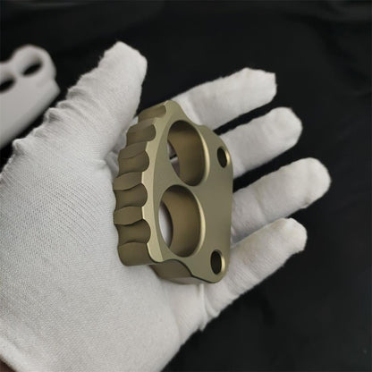 Thickened Two-hole Aluminum Mini Skull Knuckle Dusters Portable EDC Tool
