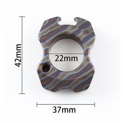 Mini Titanium Knuckle Dusters Bottle Opener Pendant Backpack Keychain