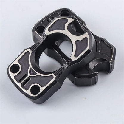 Single Finger TC4 Titanium Black Mini Knuckle Dusters