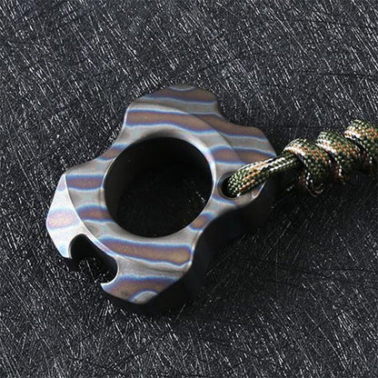 Mini Titanium Knuckle Dusters Bottle Opener Pendant Backpack Keychain
