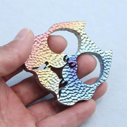 Dog Head Titanium Knuckle Dusters EDC Outdoor Tool