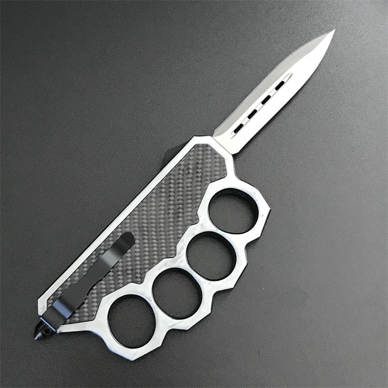 Multifunctional 2-in-1 Portable Outdoor Knuckle Dusters Knife