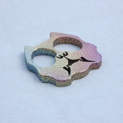 Dog Head Titanium Knuckle Dusters EDC Outdoor Tool