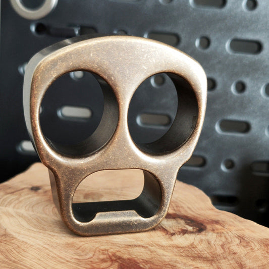 Skull Bottle Opening EDC Brass Knuckle Dusters