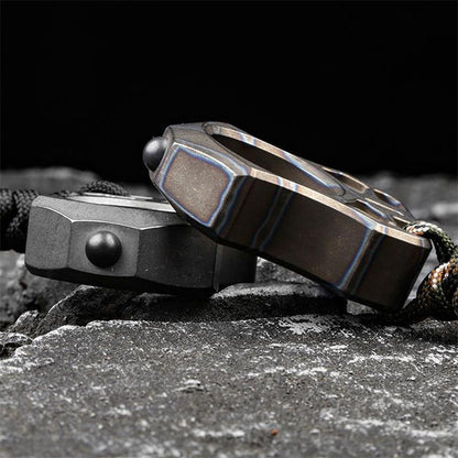 Handmade Titanium Knuckle Dusters Portable Single Hole EDC Outdoor Keychain