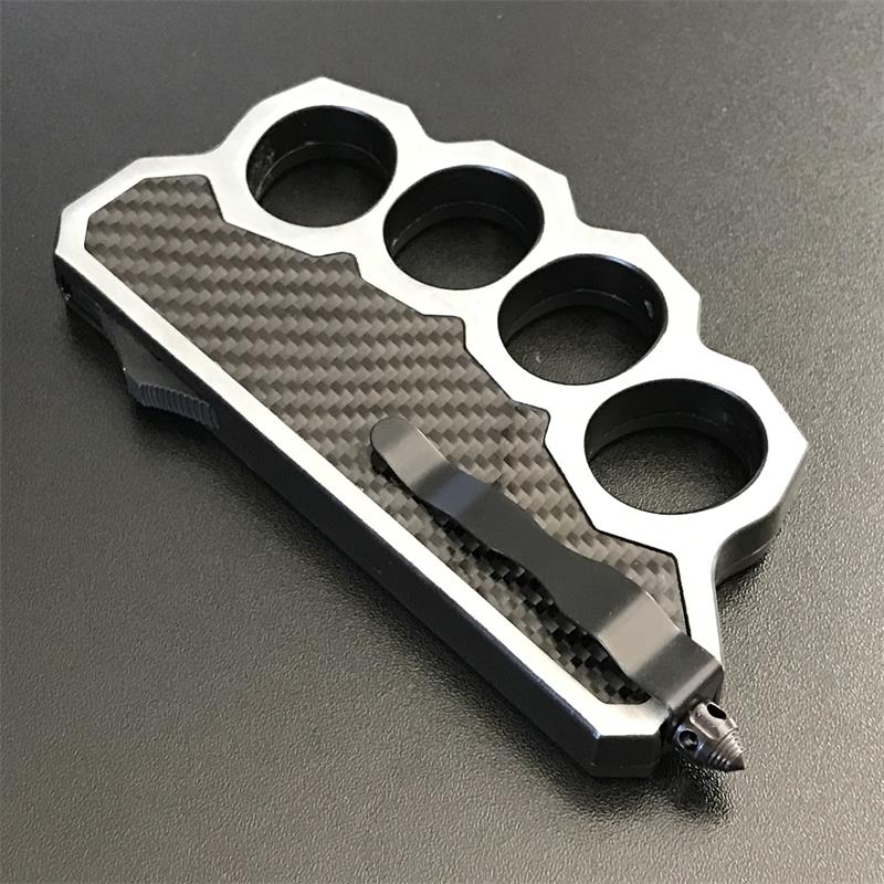 Multifunctional 2-in-1 Portable Outdoor Knuckle Dusters Knife