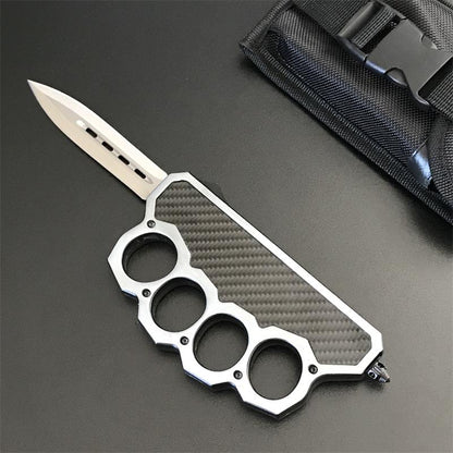 Multifunctional 2-in-1 Portable Outdoor Knuckle Dusters Knife
