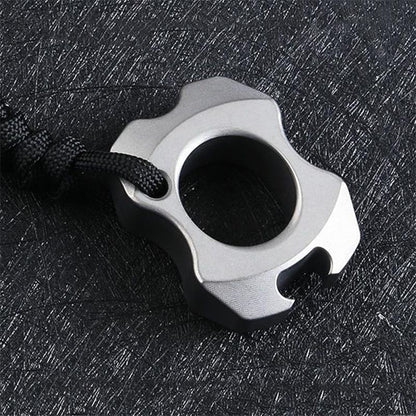 Mini Titanium Knuckle Dusters Bottle Opener Pendant Backpack Keychain