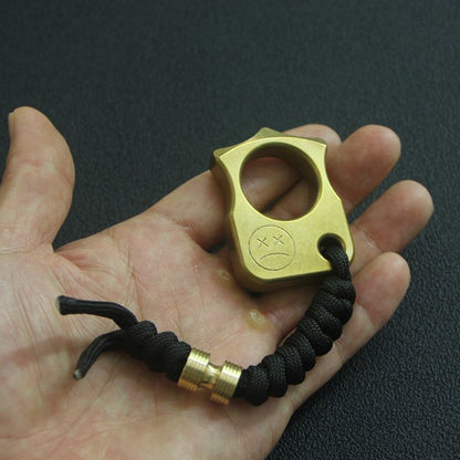 Single Hole Brass Knuckle Dusters Mini EDC Backpack Tool