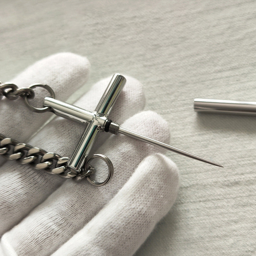 304 Steel Toothpick Titanium Portable EDC Knuckle Dusters Knife