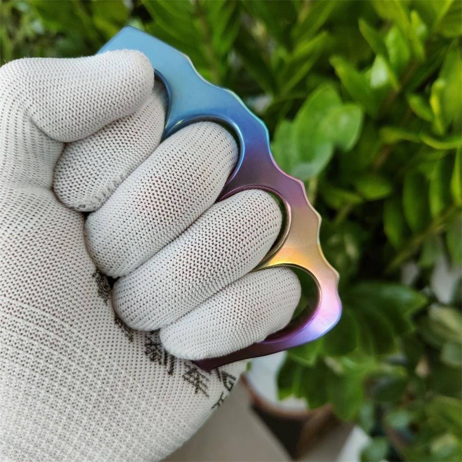 Colorful Titanium Knuckle Dusters EDC Outdoor Tool
