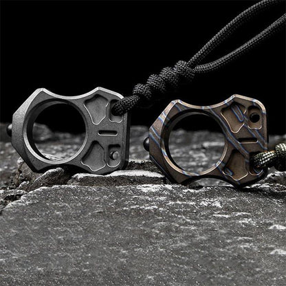 Handmade Titanium Knuckle Dusters Portable Single Hole EDC Outdoor Keychain