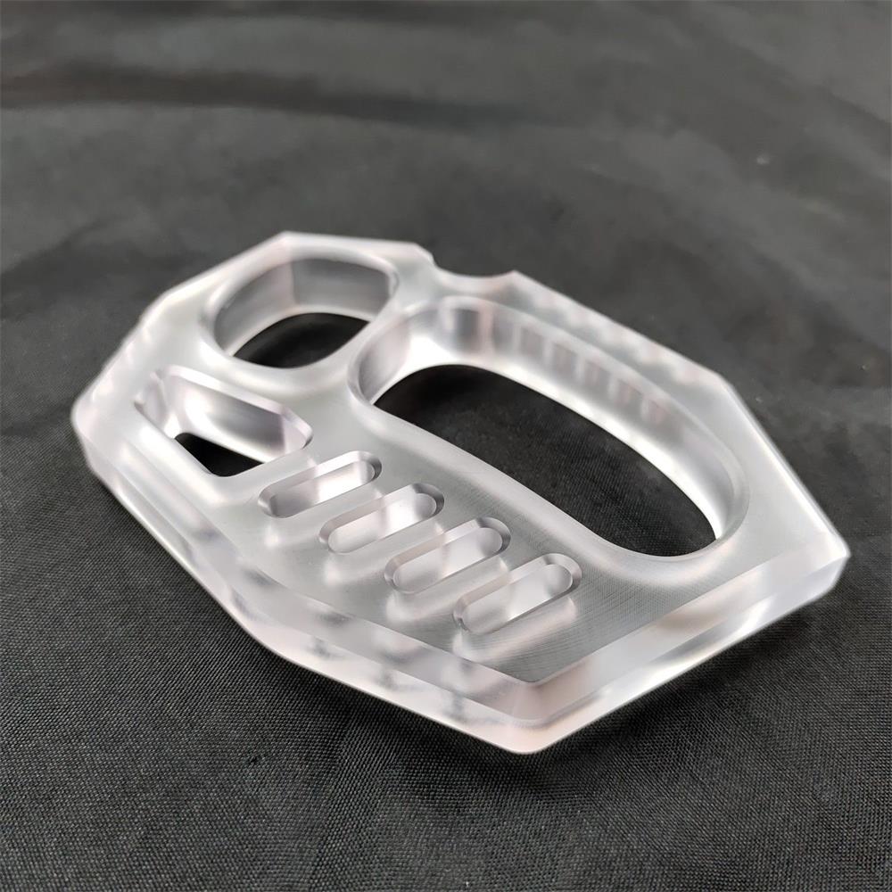PC Transparent Black Light Knuckle Dusters Easy Carry Outdoor Tools