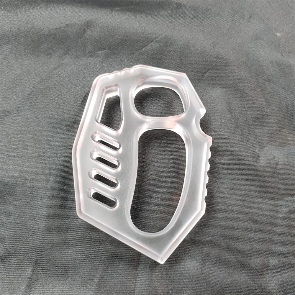 PC Transparent Black Light Knuckle Dusters Easy Carry Outdoor Tools