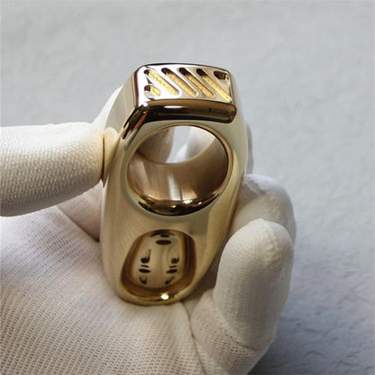 Mini Exquisite Brass Knuckle Dusters One Hole EDC Backpack Outdoor Tool