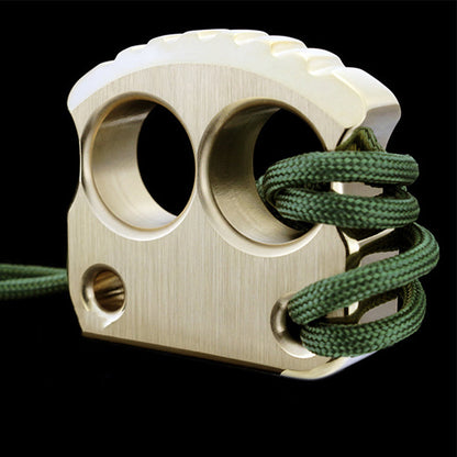 Mini Two Holes Brass Knuckle Dusters EDC Portable Outdoor Easy Tool