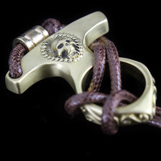 Vintage Skull Brass EDC Portable Knuckle Dusters