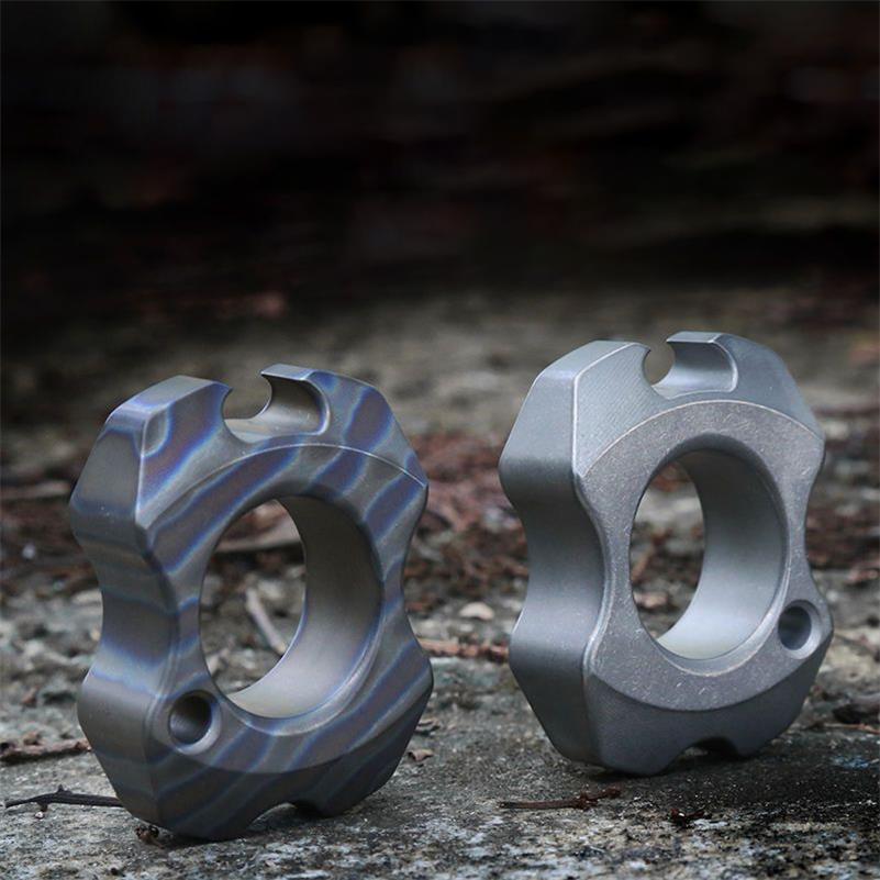 Mini Titanium Knuckle Dusters Bottle Opener Pendant Backpack Keychain