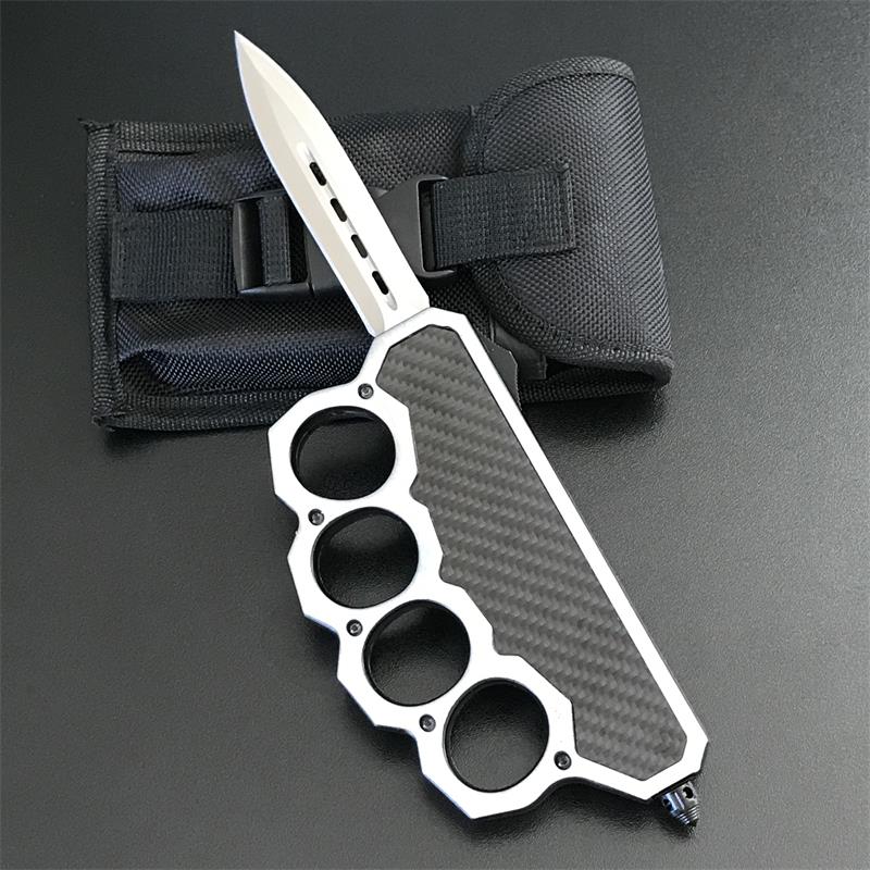 Multifunctional 2-in-1 Portable Outdoor Knuckle Dusters Knife