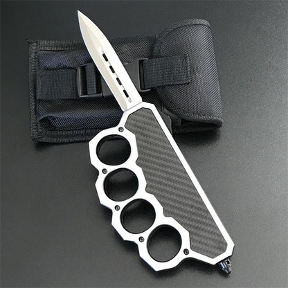 Multifunctional 2-in-1 Portable Outdoor Knuckle Dusters Knife