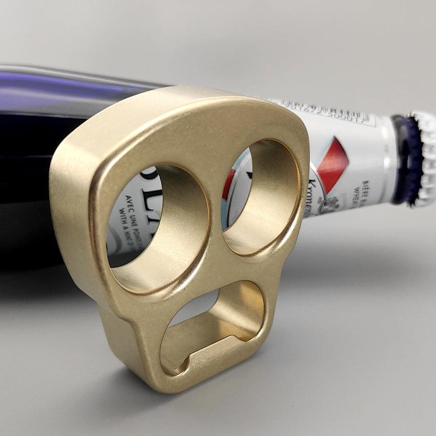 Skull Bottle Opening EDC Brass Knuckle Dusters