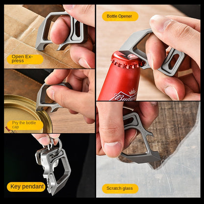 Multifunctional Pendant Titanium Knuckle Dusters Bottle Opener