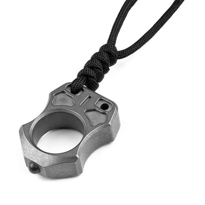 Handmade Titanium Knuckle Dusters Portable Single Hole EDC Outdoor Keychain