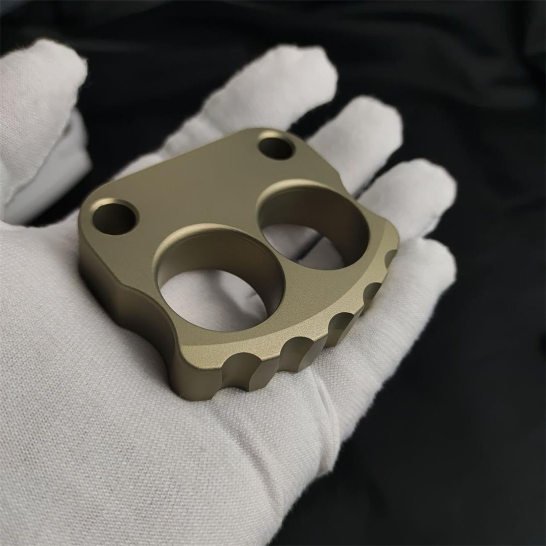 Thickened Two-hole Aluminum Mini Skull Knuckle Dusters Portable EDC Tool