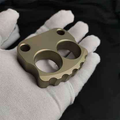Thickened Two-hole Aluminum Mini Skull Knuckle Dusters Portable EDC Tool