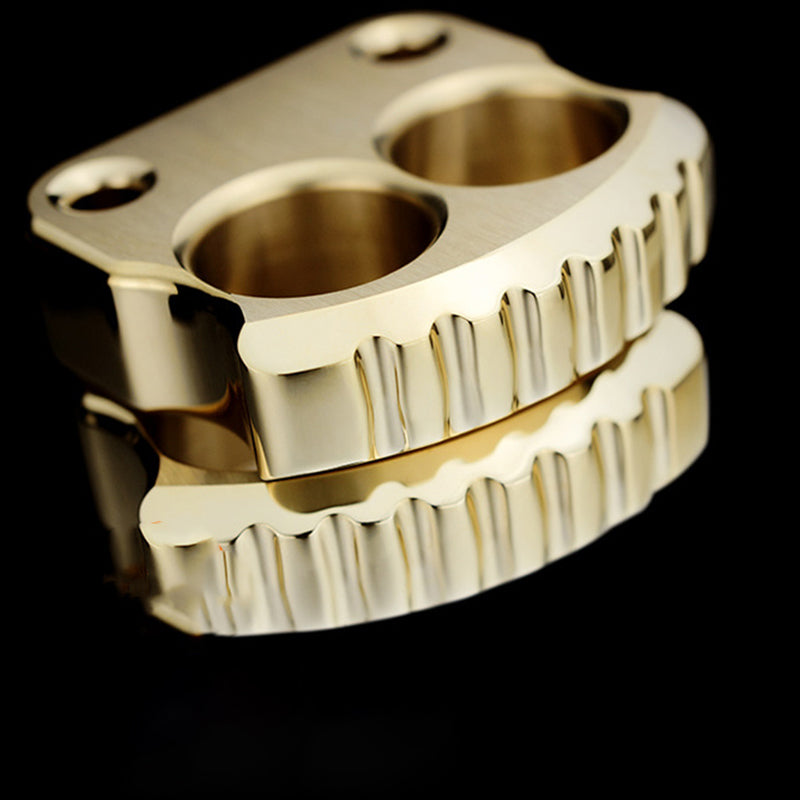 Mini Two Holes Brass Knuckle Dusters EDC Portable Outdoor Easy Tool