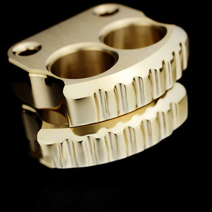 Mini Two Holes Brass Knuckle Dusters EDC Portable Outdoor Easy Tool