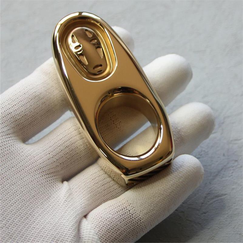 Mini Exquisite Brass Knuckle Dusters One Hole EDC Backpack Outdoor Tool