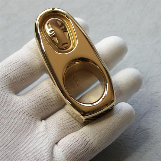 Mini Exquisite Brass Knuckle Dusters One Hole EDC Backpack Outdoor Tool