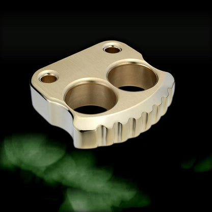 Mini Two Holes Brass Knuckle Dusters EDC Portable Outdoor Easy Tool