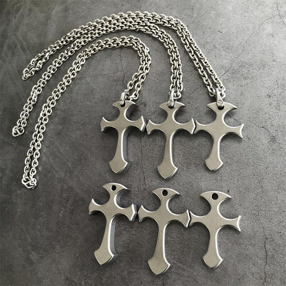 Outdoor Titanium Cross Pendant Knuckle Dusters