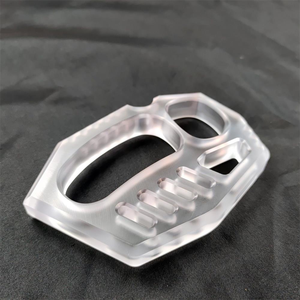 PC Transparent Black Light Knuckle Dusters Easy Carry Outdoor Tools