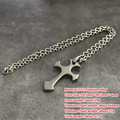 Outdoor Titanium Cross Pendant Knuckle Dusters