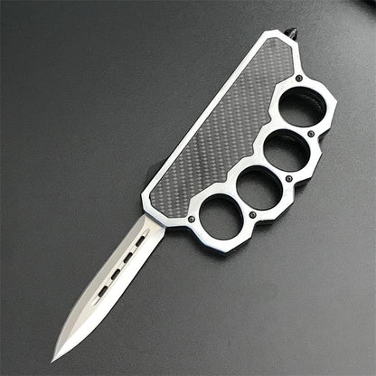 Multifunctional 2-in-1 Portable Outdoor Knuckle Dusters Knife